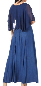 Sakkas Niam Women's Maxi Capelet Long Dress Celtic Medieval Renaissance Adjustable - Buy One Get One dresses La Vie Bien Sakkas Niam Women's Maxi Capelet Long Dress Celtic Medieval Renaissance Adjustable - Buy One Get One