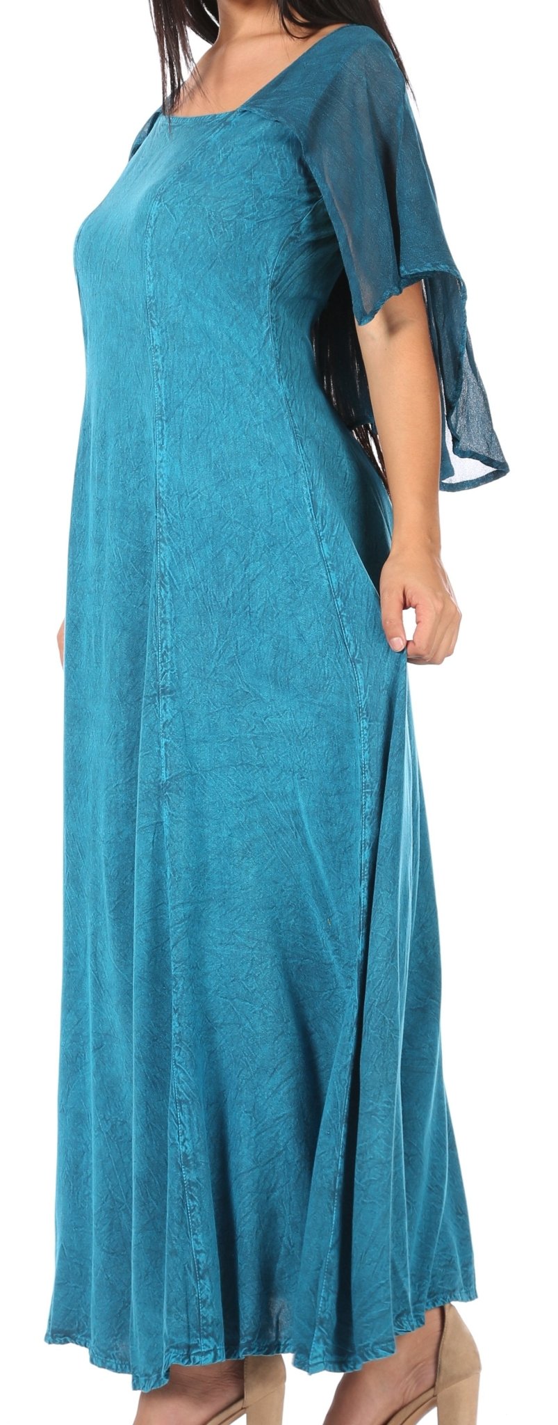 Sakkas Niam Women's Maxi Capelet Long Dress Celtic Medieval Renaissance Adjustable - Buy One Get One dresses La Vie Bien Sakkas Niam Women's Maxi Capelet Long Dress Celtic Medieval Renaissance Adjustable - Buy One Get One