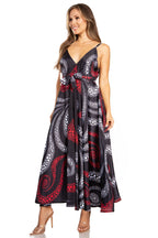 Sakkas Niza Women's Maxi Summer Casual Sleeveless Floral V neck Loose Long Dress dresses La Vie Bien Sakkas Niza Women's Maxi Summer Casual Sleeveless Floral V neck Loose Long Dress