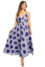 Sakkas Niza Women's Maxi Summer Casual Sleeveless Floral V neck Loose Long Dress dresses La Vie Bien Sakkas Niza Women's Maxi Summer Casual Sleeveless Floral V neck Loose Long Dress