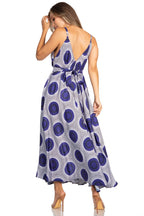 Sakkas Niza Women's Maxi Summer Casual Sleeveless Floral V neck Loose Long Dress dresses La Vie Bien Sakkas Niza Women's Maxi Summer Casual Sleeveless Floral V neck Loose Long Dress