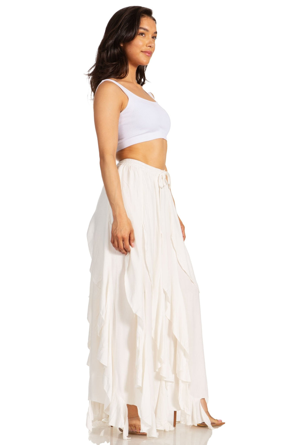 Sakkas Nova Womens Bohemian Stonewashed Rayon Asymmetrical Hem Maxi Swing Skirt skirts La Vie Bien Sakkas Nova Womens Bohemian Stonewashed Rayon Asymmetrical Hem Maxi Swing Skirt