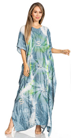 Sakkas Pilar Petite Women's Beach Maxi Caftan Dress in Short Sleeve Casual Style dresses La Vie Bien Sakkas Pilar Petite Women's Beach Maxi Caftan Dress in Short Sleeve Casual Style