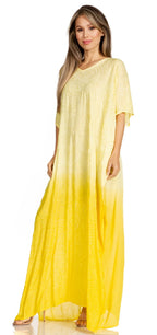 Sakkas Pilar Petite Women's Beach Maxi Caftan Dress in Short Sleeve Casual Style dresses La Vie Bien Sakkas Pilar Petite Women's Beach Maxi Caftan Dress in Short Sleeve Casual Style