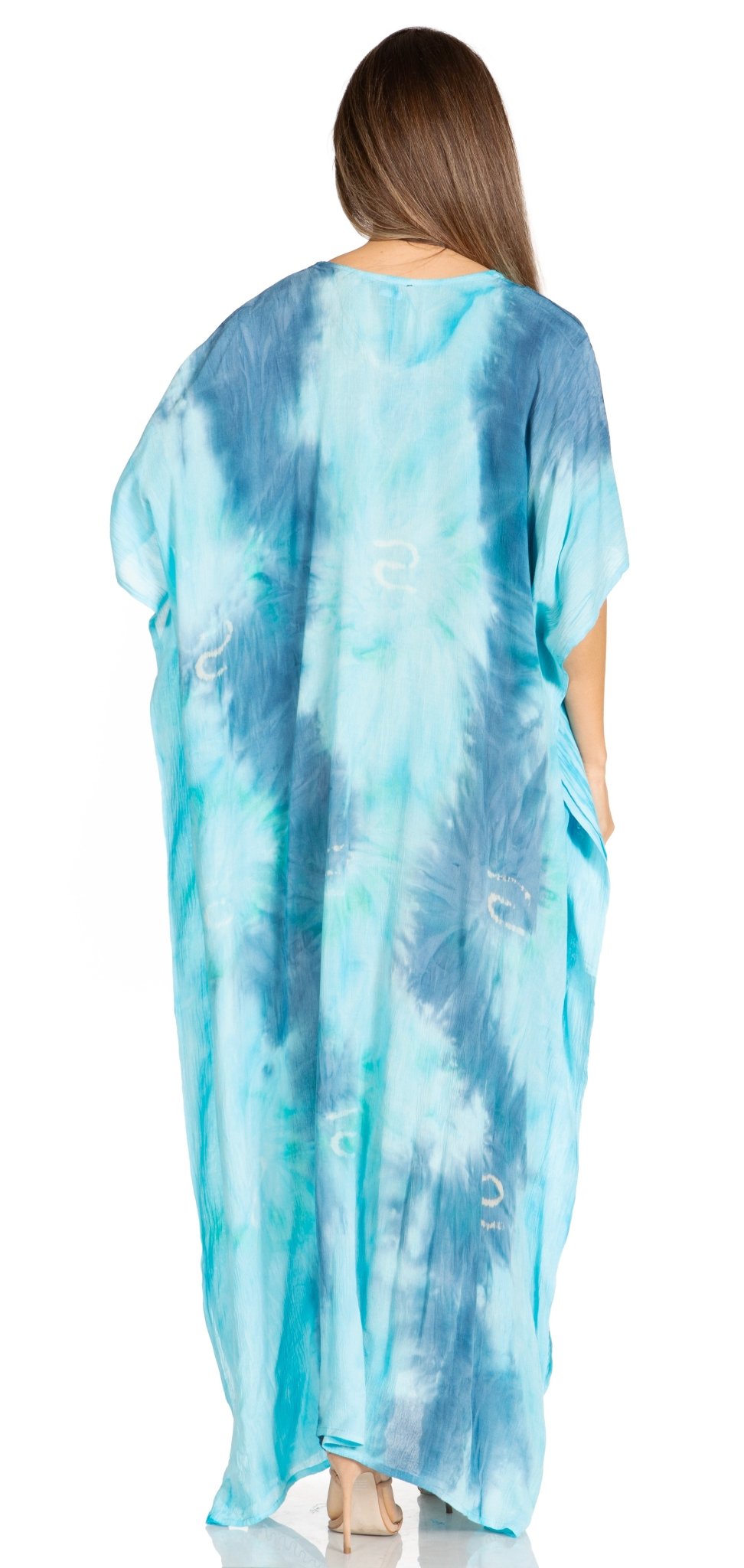 Sakkas Pilar Petite Women's Beach Maxi Caftan Dress in Short Sleeve Casual Style dresses La Vie Bien Sakkas Pilar Petite Women's Beach Maxi Caftan Dress in Short Sleeve Casual Style