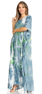 Sakkas Pilar Petite Women's Beach Maxi Caftan Dress in Short Sleeve Casual Style dresses La Vie Bien Sakkas Pilar Petite Women's Beach Maxi Caftan Dress in Short Sleeve Casual Style