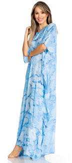 Sakkas Pilar Petite Women's Beach Maxi Caftan Dress in Short Sleeve Casual Style dresses La Vie Bien Sakkas Pilar Petite Women's Beach Maxi Caftan Dress in Short Sleeve Casual Style