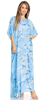 Sakkas Pilar Petite Women's Beach Maxi Caftan Dress in Short Sleeve Casual Style dresses La Vie Bien Sakkas Pilar Petite Women's Beach Maxi Caftan Dress in Short Sleeve Casual Style