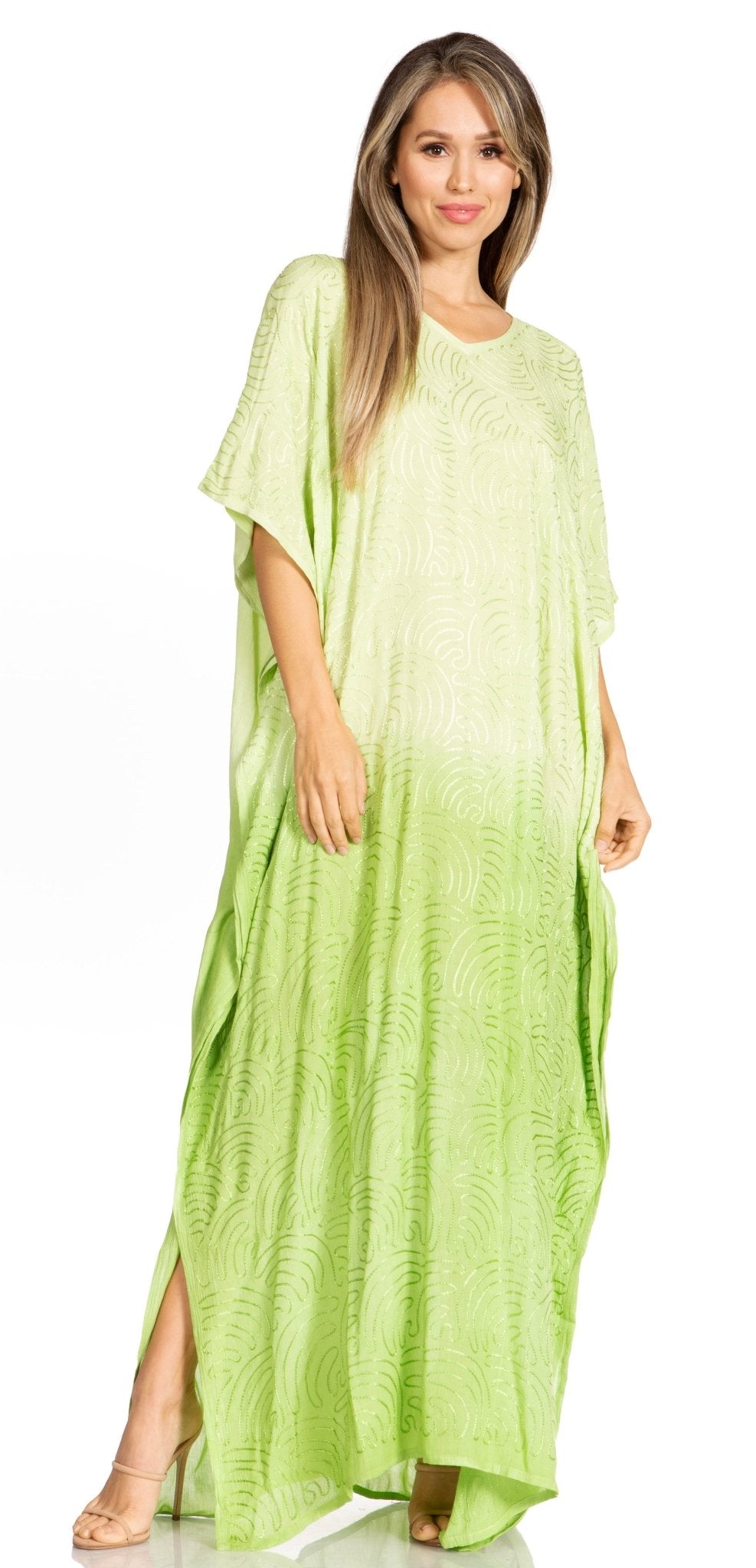 Sakkas Pilar Petite Women's Beach Maxi Caftan Dress in Short Sleeve Casual Style dresses La Vie Bien Sakkas Pilar Petite Women's Beach Maxi Caftan Dress in Short Sleeve Casual Style