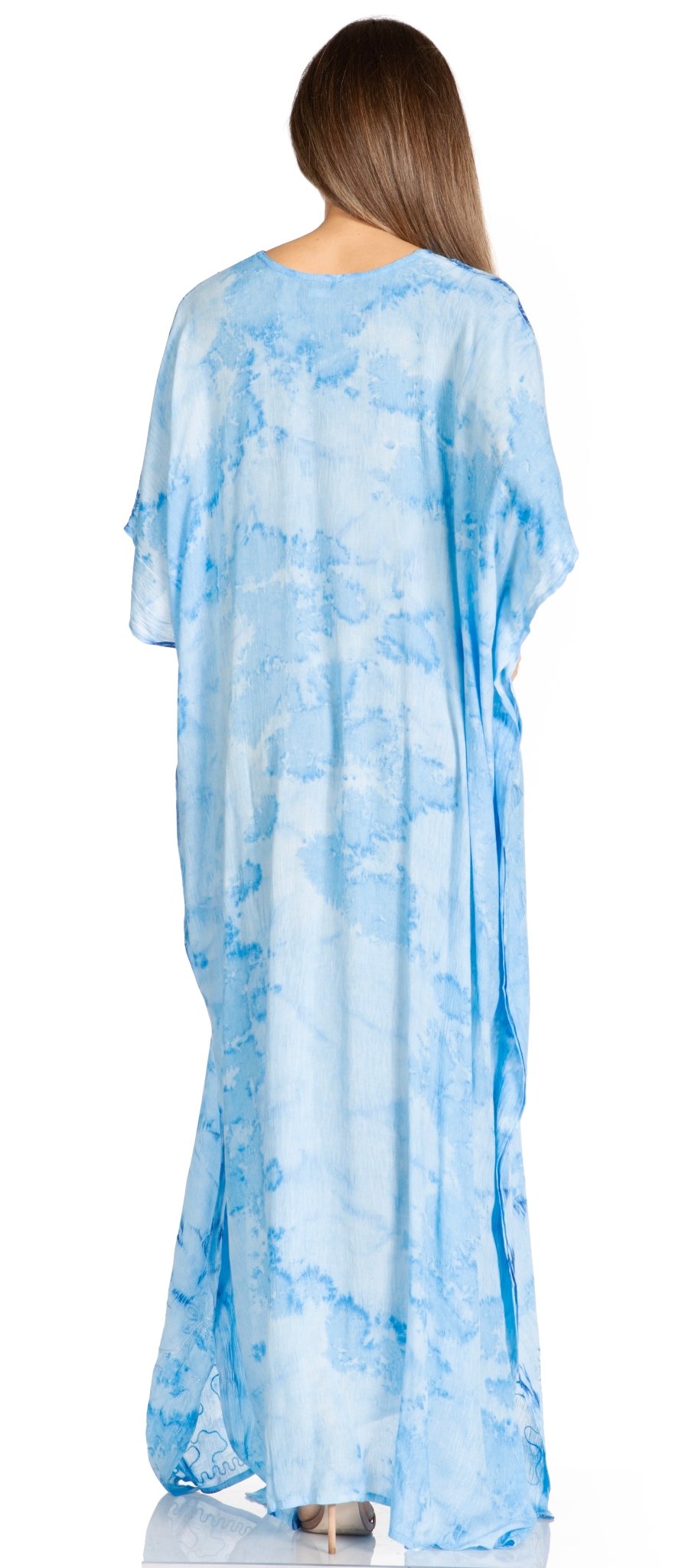 Sakkas Pilar Petite Women's Beach Maxi Caftan Dress in Short Sleeve Casual Style dresses La Vie Bien Sakkas Pilar Petite Women's Beach Maxi Caftan Dress in Short Sleeve Casual Style