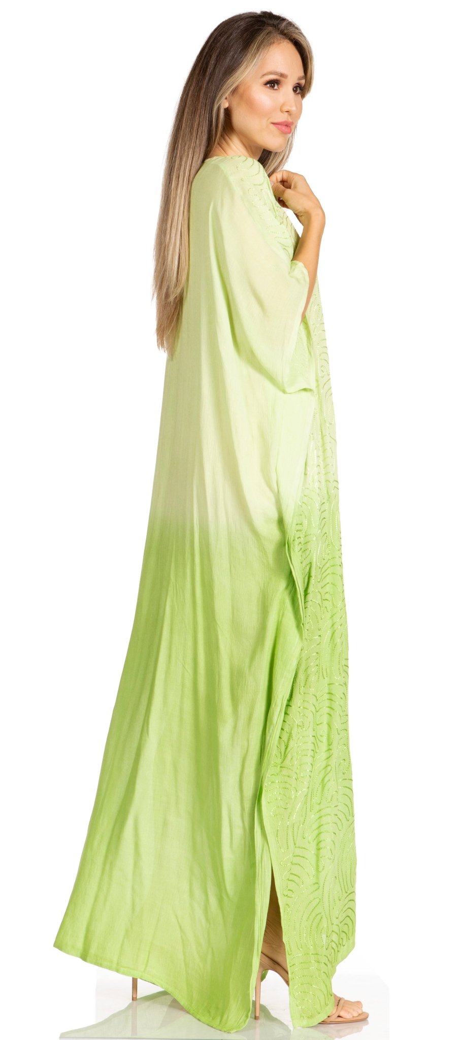 Sakkas Pilar Petite Women's Beach Maxi Caftan Dress in Short Sleeve Casual Style dresses La Vie Bien Sakkas Pilar Petite Women's Beach Maxi Caftan Dress in Short Sleeve Casual Style