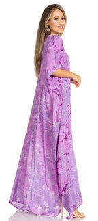 Sakkas Pilar Petite Women's Beach Maxi Caftan Dress in Short Sleeve Casual Style dresses La Vie Bien Sakkas Pilar Petite Women's Beach Maxi Caftan Dress in Short Sleeve Casual Style