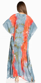 Sakkas Pilar Petite Women's Beach Maxi Caftan Dress in Short Sleeve Casual Style dresses La Vie Bien Sakkas Pilar Petite Women's Beach Maxi Caftan Dress in Short Sleeve Casual Style