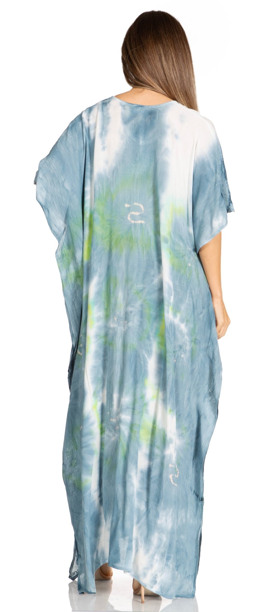 Sakkas Pilar Petite Women's Beach Maxi Caftan Dress in Short Sleeve Casual Style dresses La Vie Bien Sakkas Pilar Petite Women's Beach Maxi Caftan Dress in Short Sleeve Casual Style