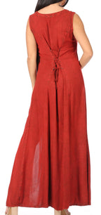Sakkas Riva Women's Sleeveless Chemise + Over Dress Medieval Celtic Renaissance dresses La Vie Bien Sakkas Riva Women's Sleeveless Chemise + Over Dress Medieval Celtic Renaissance