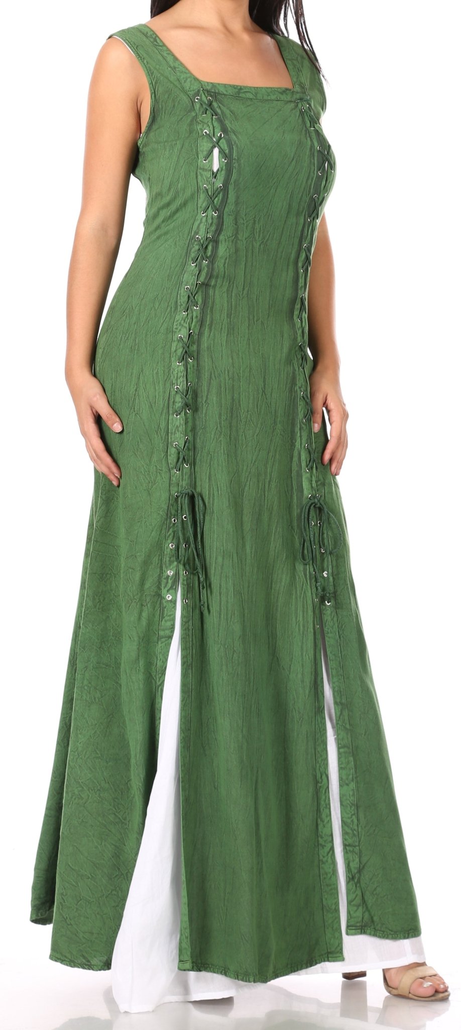 Sakkas Riva Women's Sleeveless Chemise + Over Dress Medieval Celtic Renaissance dresses La Vie Bien Sakkas Riva Women's Sleeveless Chemise + Over Dress Medieval Celtic Renaissance