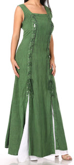 Sakkas Riva Women's Sleeveless Chemise + Over Dress Medieval Celtic Renaissance dresses La Vie Bien Sakkas Riva Women's Sleeveless Chemise + Over Dress Medieval Celtic Renaissance