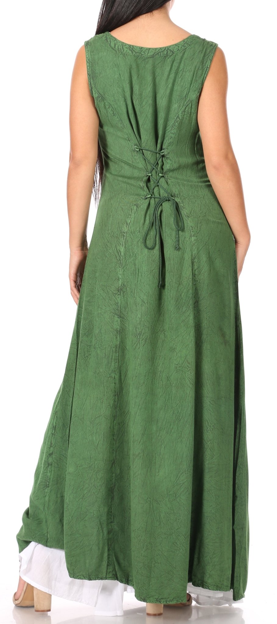 Sakkas Riva Women's Sleeveless Chemise + Over Dress Medieval Celtic Renaissance dresses La Vie Bien Sakkas Riva Women's Sleeveless Chemise + Over Dress Medieval Celtic Renaissance