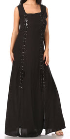 Sakkas Riva Women's Sleeveless Chemise + Over Dress Medieval Celtic Renaissance dresses La Vie Bien Sakkas Riva Women's Sleeveless Chemise + Over Dress Medieval Celtic Renaissance