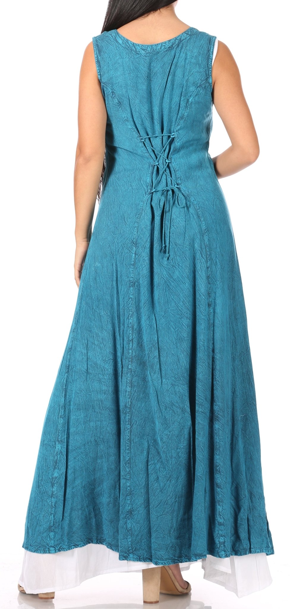 Sakkas Riva Women's Sleeveless Chemise + Over Dress Medieval Celtic Renaissance dresses La Vie Bien Sakkas Riva Women's Sleeveless Chemise + Over Dress Medieval Celtic Renaissance