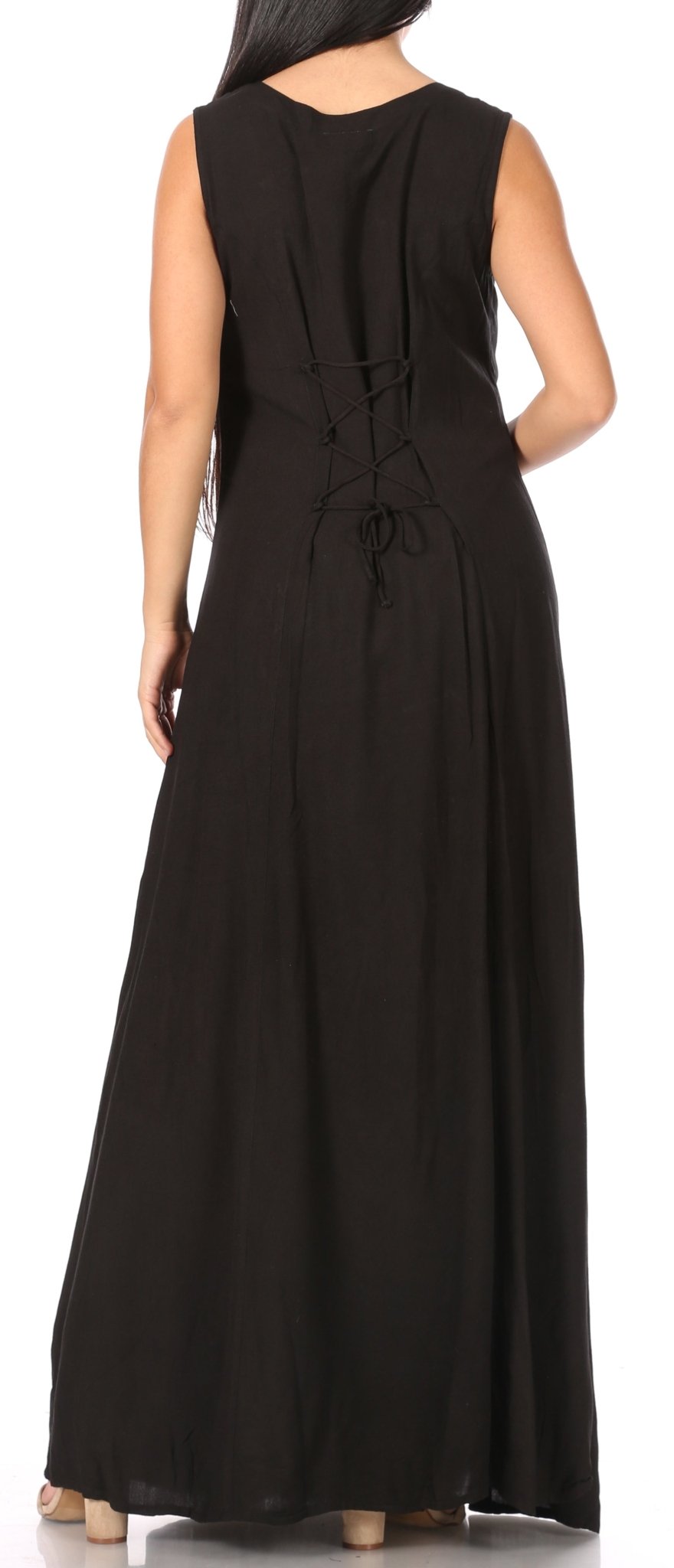 Sakkas Riva Women's Sleeveless Chemise + Over Dress Medieval Celtic Renaissance dresses La Vie Bien Sakkas Riva Women's Sleeveless Chemise + Over Dress Medieval Celtic Renaissance