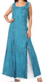 Sakkas Riva Women's Sleeveless Chemise + Over Dress Medieval Celtic Renaissance dresses La Vie Bien Sakkas Riva Women's Sleeveless Chemise + Over Dress Medieval Celtic Renaissance