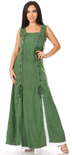 Sakkas Riva Women's Sleeveless Chemise + Over Dress Medieval Celtic Renaissance dresses La Vie Bien Sakkas Riva Women's Sleeveless Chemise + Over Dress Medieval Celtic Renaissance