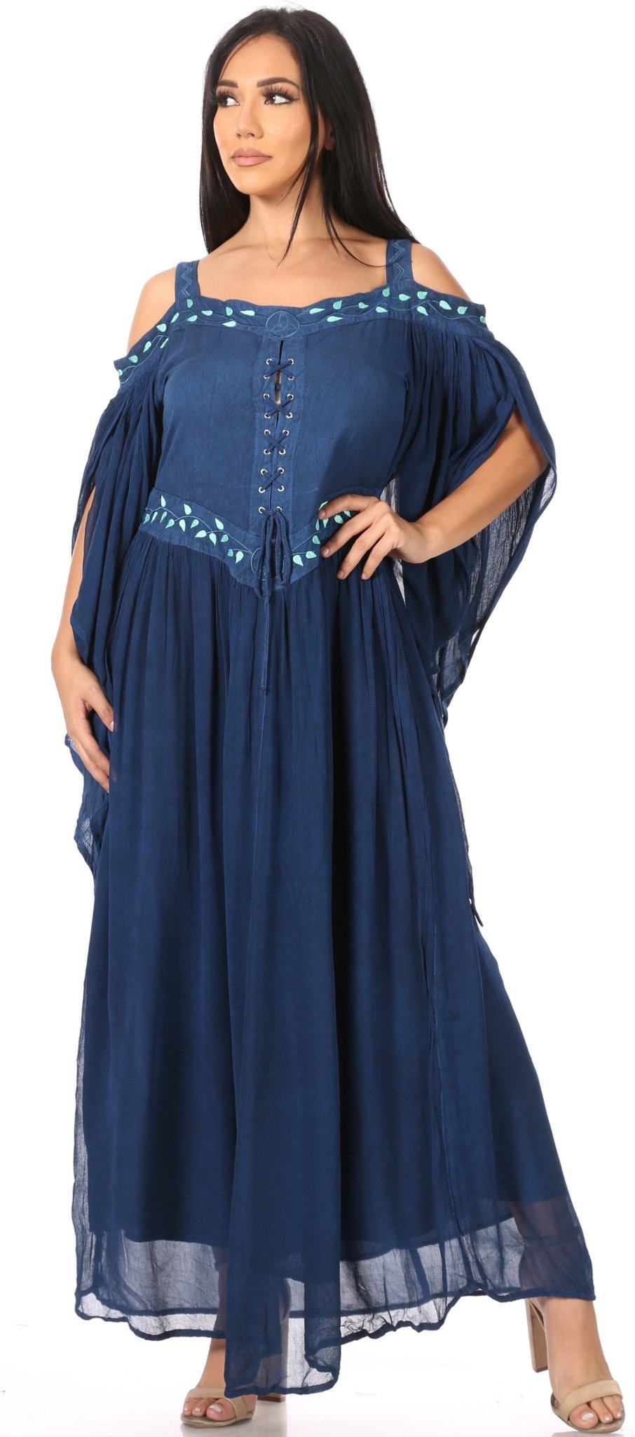 Sakkas Roisin Women's Medieval Celtic Renaissance Long Sleeve Costume Dress dresses La Vie Bien Sakkas Roisin Women's Medieval Celtic Renaissance Long Sleeve Costume Dress