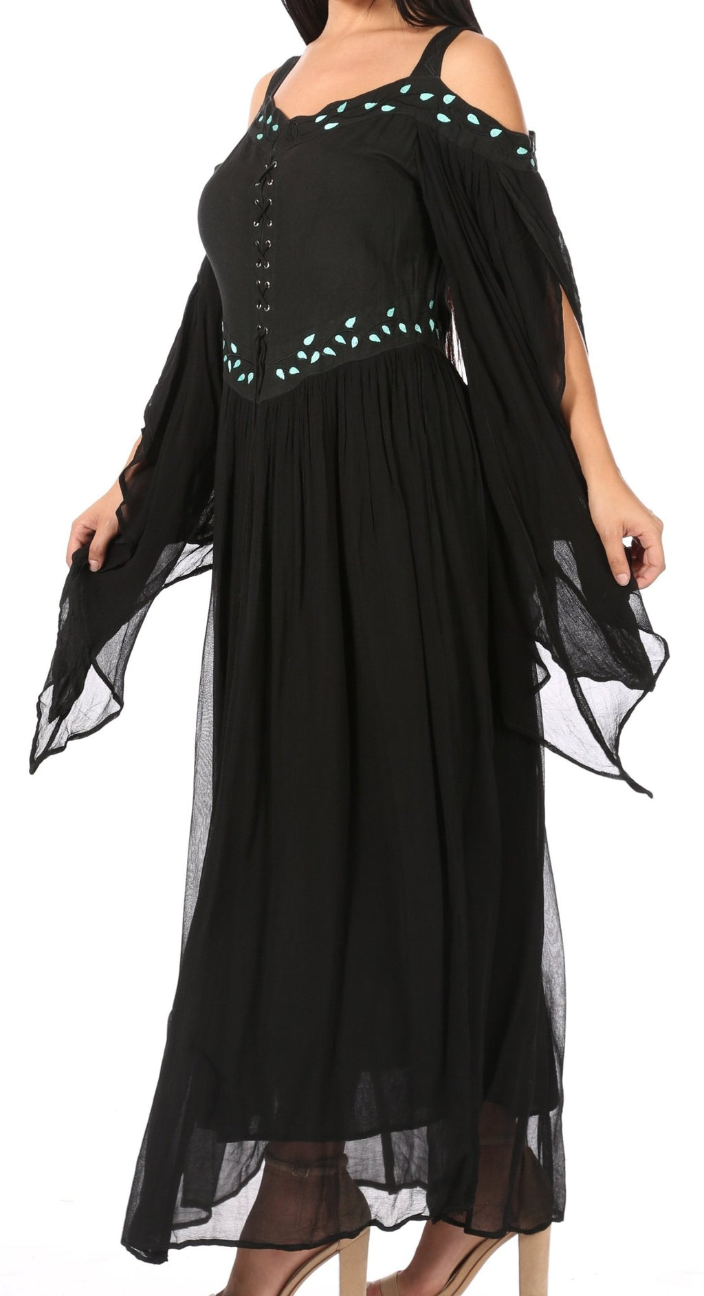Sakkas Roisin Women's Medieval Celtic Renaissance Long Sleeve Costume Dress dresses La Vie Bien Sakkas Roisin Women's Medieval Celtic Renaissance Long Sleeve Costume Dress