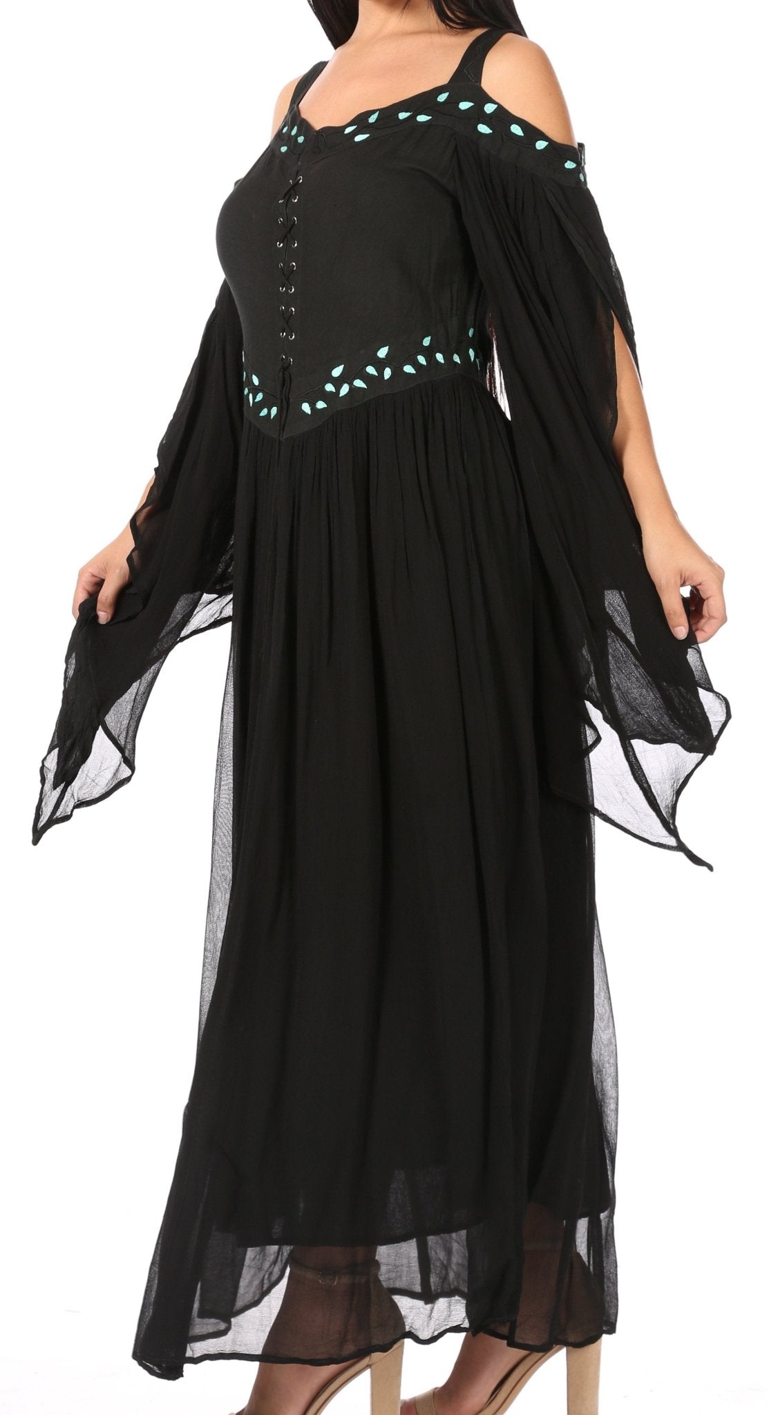 Sakkas Roisin Women's Medieval Celtic Renaissance Long Sleeve Costume Dress dresses La Vie Bien Sakkas Roisin Women's Medieval Celtic Renaissance Long Sleeve Costume Dress
