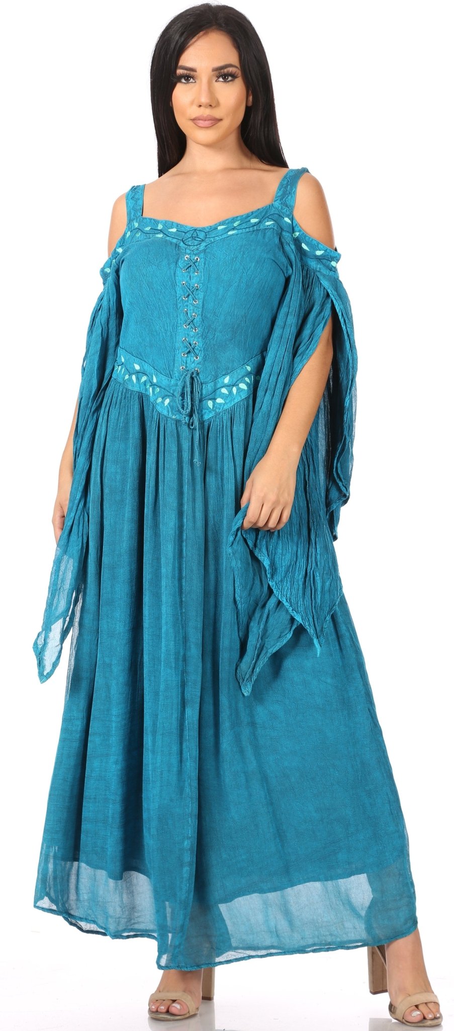 Sakkas Roisin Women's Medieval Celtic Renaissance Long Sleeve Costume Dress dresses La Vie Bien Sakkas Roisin Women's Medieval Celtic Renaissance Long Sleeve Costume Dress