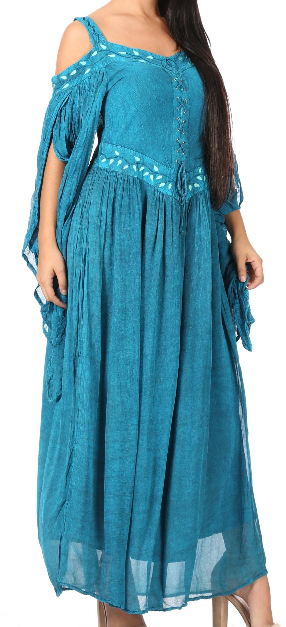 Sakkas Roisin Women's Medieval Celtic Renaissance Long Sleeve Costume Dress dresses La Vie Bien Sakkas Roisin Women's Medieval Celtic Renaissance Long Sleeve Costume Dress