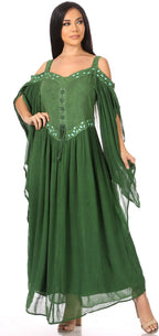 Sakkas Roisin Women's Medieval Celtic Renaissance Long Sleeve Costume Dress dresses La Vie Bien Sakkas Roisin Women's Medieval Celtic Renaissance Long Sleeve Costume Dress