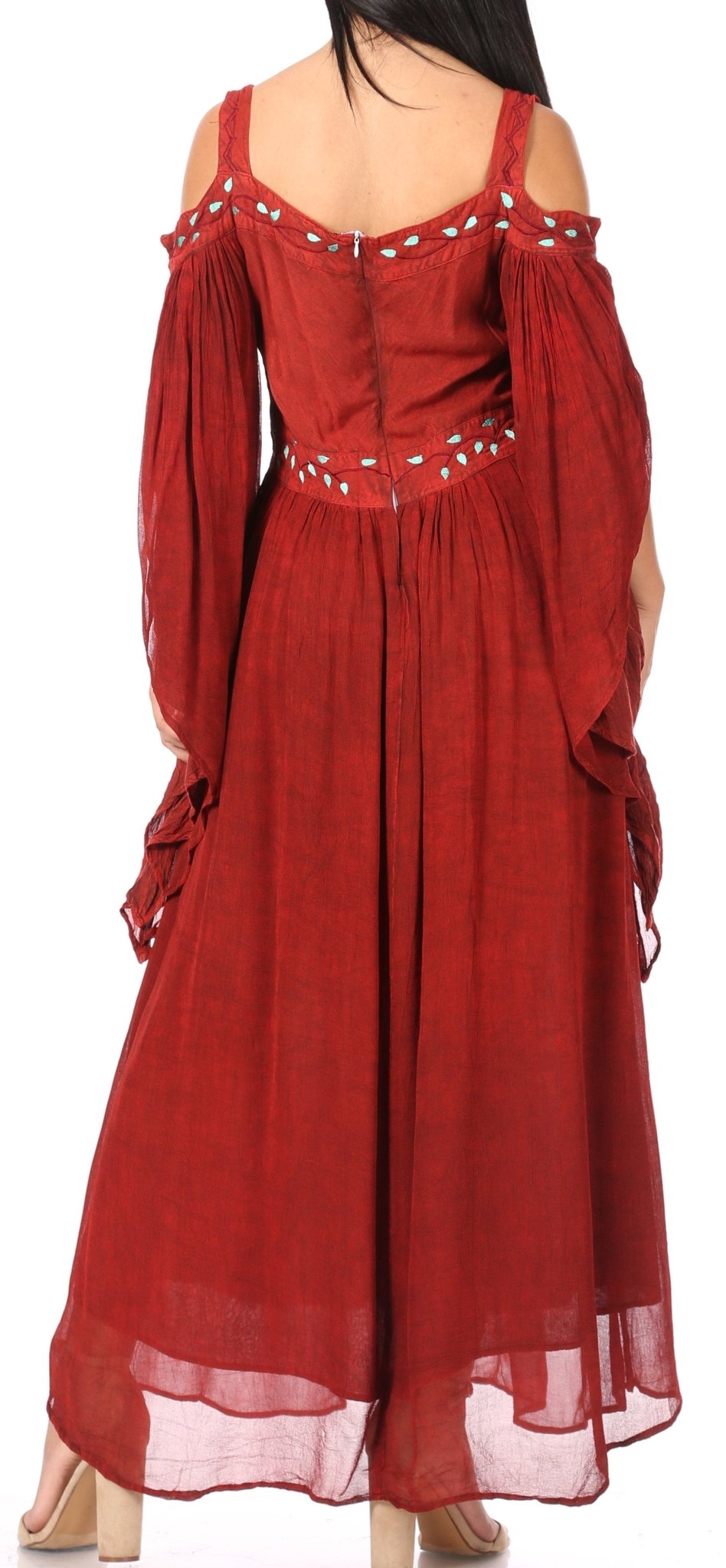 Sakkas Roisin Women's Medieval Celtic Renaissance Long Sleeve Costume Dress dresses La Vie Bien Sakkas Roisin Women's Medieval Celtic Renaissance Long Sleeve Costume Dress