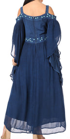 Sakkas Roisin Women's Medieval Celtic Renaissance Long Sleeve Costume Dress dresses La Vie Bien Sakkas Roisin Women's Medieval Celtic Renaissance Long Sleeve Costume Dress