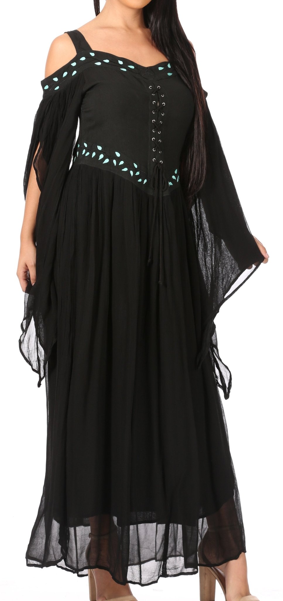Sakkas Roisin Women's Medieval Celtic Renaissance Long Sleeve Costume Dress dresses La Vie Bien Sakkas Roisin Women's Medieval Celtic Renaissance Long Sleeve Costume Dress