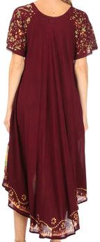 Sakkas Sara Batik CaftanTank Dress / Cover Up dresses La Vie Bien Sakkas Sara Batik CaftanTank Dress / Cover Up