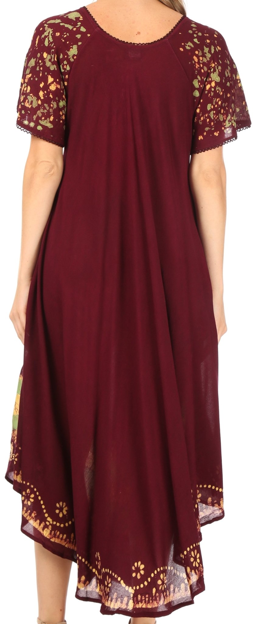 Sakkas Sara Batik CaftanTank Dress / Cover Up dresses La Vie Bien Sakkas Sara Batik CaftanTank Dress / Cover Up