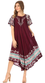 Sakkas Sara Batik CaftanTank Dress / Cover Up dresses La Vie Bien Sakkas Sara Batik CaftanTank Dress / Cover Up