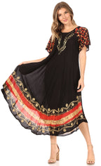 Sakkas Sara Batik CaftanTank Dress / Cover Up dresses La Vie Bien Sakkas Sara Batik CaftanTank Dress / Cover Up