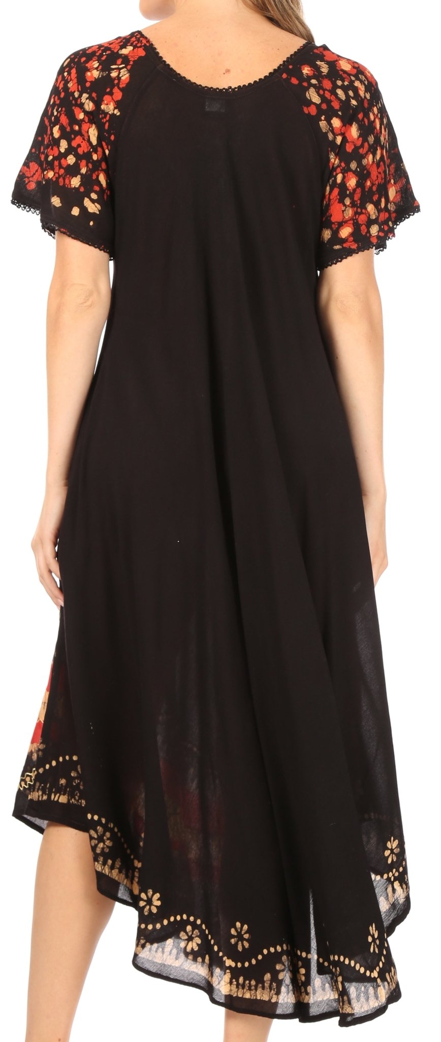 Sakkas Sara Batik CaftanTank Dress / Cover Up dresses La Vie Bien Sakkas Sara Batik CaftanTank Dress / Cover Up