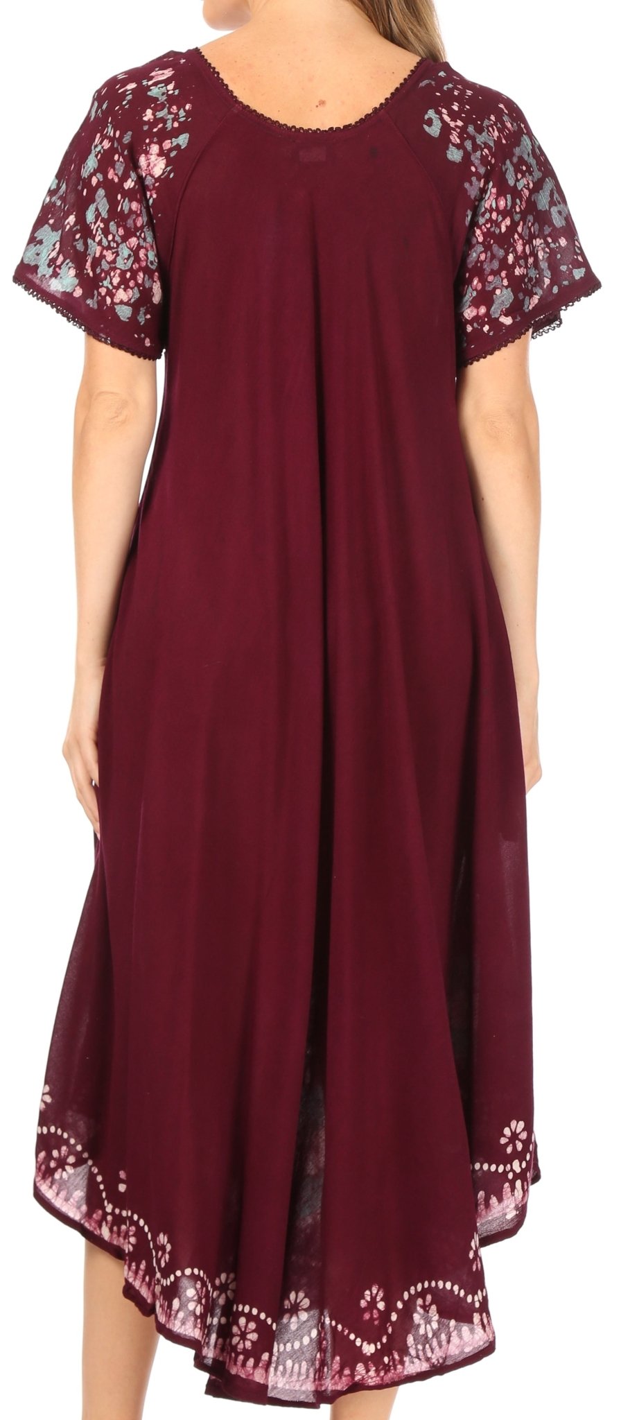 Sakkas Sara Batik CaftanTank Dress / Cover Up dresses La Vie Bien Sakkas Sara Batik CaftanTank Dress / Cover Up