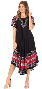 Sakkas Sara Batik CaftanTank Dress / Cover Up dresses La Vie Bien Sakkas Sara Batik CaftanTank Dress / Cover Up