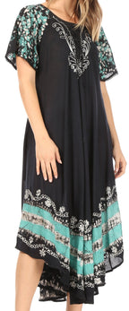 Sakkas Sara Batik CaftanTank Dress / Cover Up dresses La Vie Bien Sakkas Sara Batik CaftanTank Dress / Cover Up