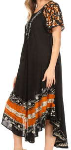 Sakkas Sara Batik CaftanTank Dress / Cover Up dresses La Vie Bien Sakkas Sara Batik CaftanTank Dress / Cover Up