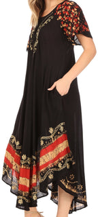 Sakkas Sara Batik CaftanTank Dress / Cover Up dresses La Vie Bien Sakkas Sara Batik CaftanTank Dress / Cover Up