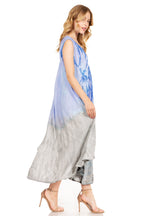 Sakkas Starlight Fourth Women's Tie Dye Caftan Tank Dress/Cover Up Beach Kaftan dresses La Vie Bien Sakkas Starlight Fourth Women's Tie Dye Caftan Tank Dress/Cover Up Beach Kaftan