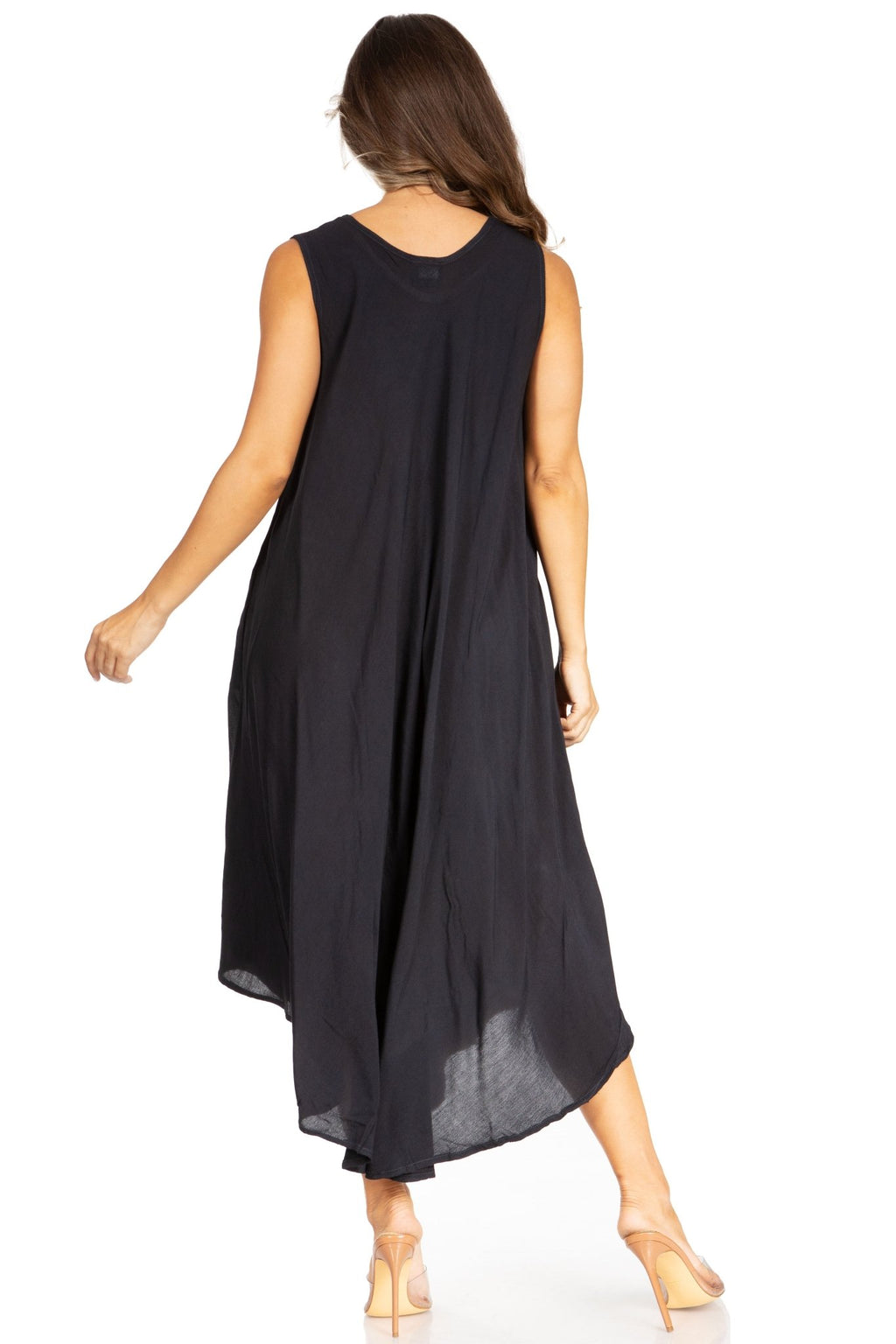 Sakkas Starlight Fourth Women's Tie Dye Caftan Tank Dress/Cover Up Beach Kaftan dresses La Vie Bien Sakkas Starlight Fourth Women's Tie Dye Caftan Tank Dress/Cover Up Beach Kaftan