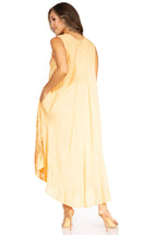 Sakkas Starlight Fourth Women's Tie Dye Caftan Tank Dress/Cover Up Beach Kaftan dresses La Vie Bien Sakkas Starlight Fourth Women's Tie Dye Caftan Tank Dress/Cover Up Beach Kaftan