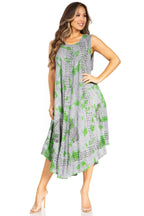 Sakkas Starlight Fourth Women's Tie Dye Caftan Tank Dress/Cover Up Beach Kaftan dresses La Vie Bien Sakkas Starlight Fourth Women's Tie Dye Caftan Tank Dress/Cover Up Beach Kaftan